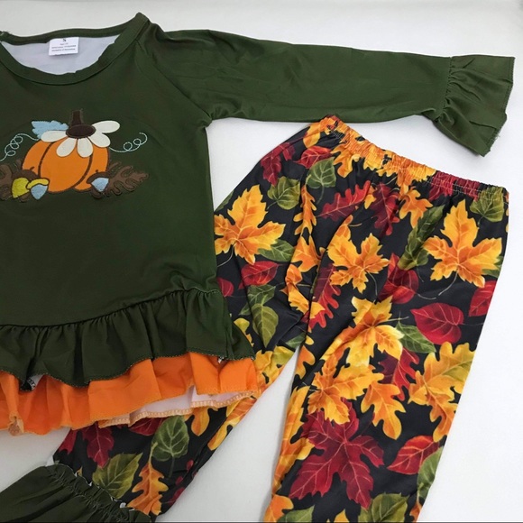 Thanksgiving pumpkin 🎃 autumn 🍂 Cute Pants Set - Picture 7 of 7